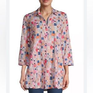 Nic +Zoe -Tunic Checkered Shirt